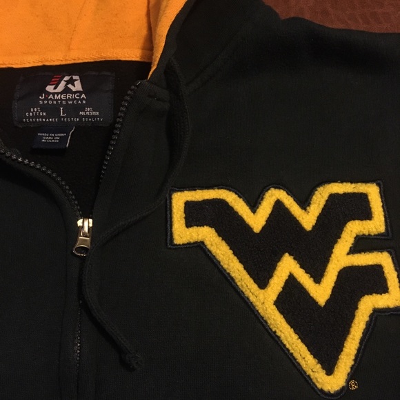 Vtg West Virginia Varsity Style Hoodie - Picture 3 of 7